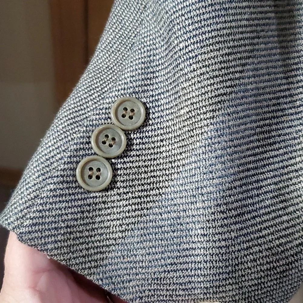 Yves Saint Laurent grey striped blazer suit jacket